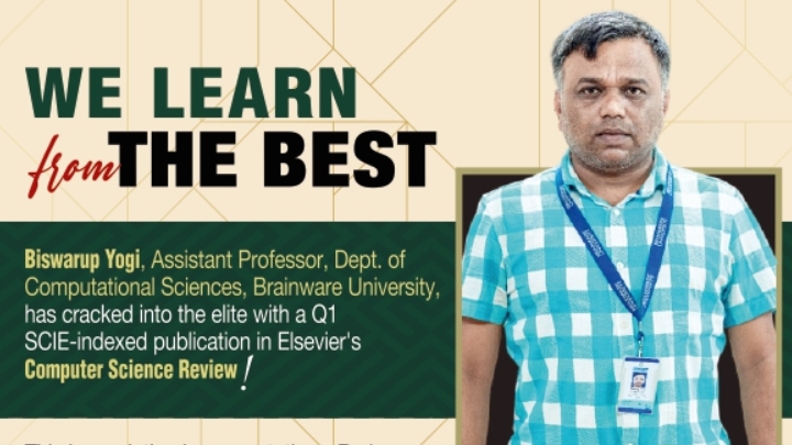 Biswarup Yogi, Assistant Professor, Dept. of Computational Sciences-Publication in Q1 SCIE-indexed in Elsevier Journal 
