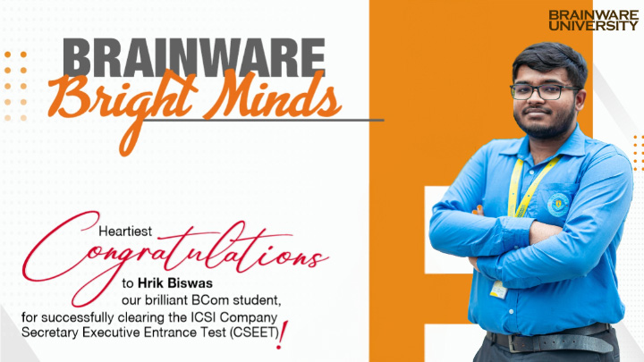Hrik Biswas,B.Com student  successfully cleared the ICSI CS Exam