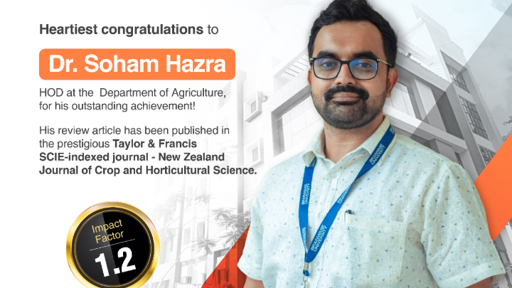 Taylor & Francis SCIE-indexed Journal Publication-Agriculture Department HOD Dr. Soham Hazra