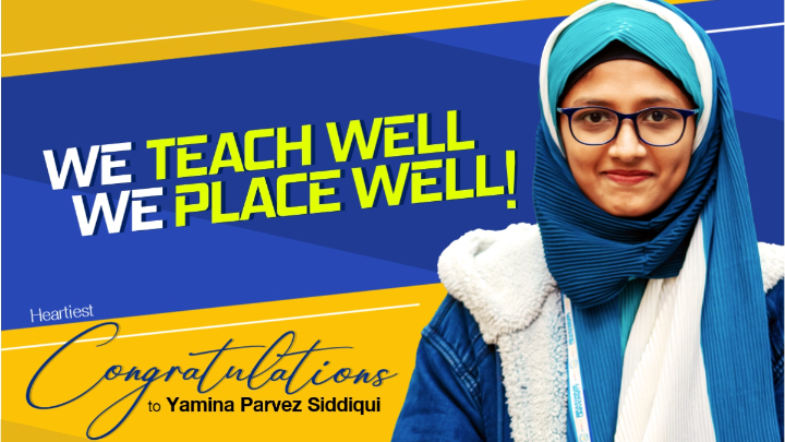 Multiple selections for Yamina, our BCA student