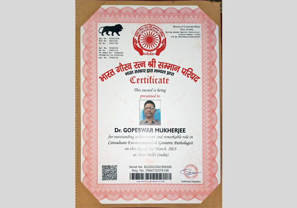 Gopeswar Mukherjee: A ray of hope for society