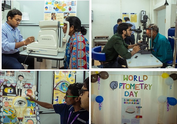 Students in action on 'World Optometry Day