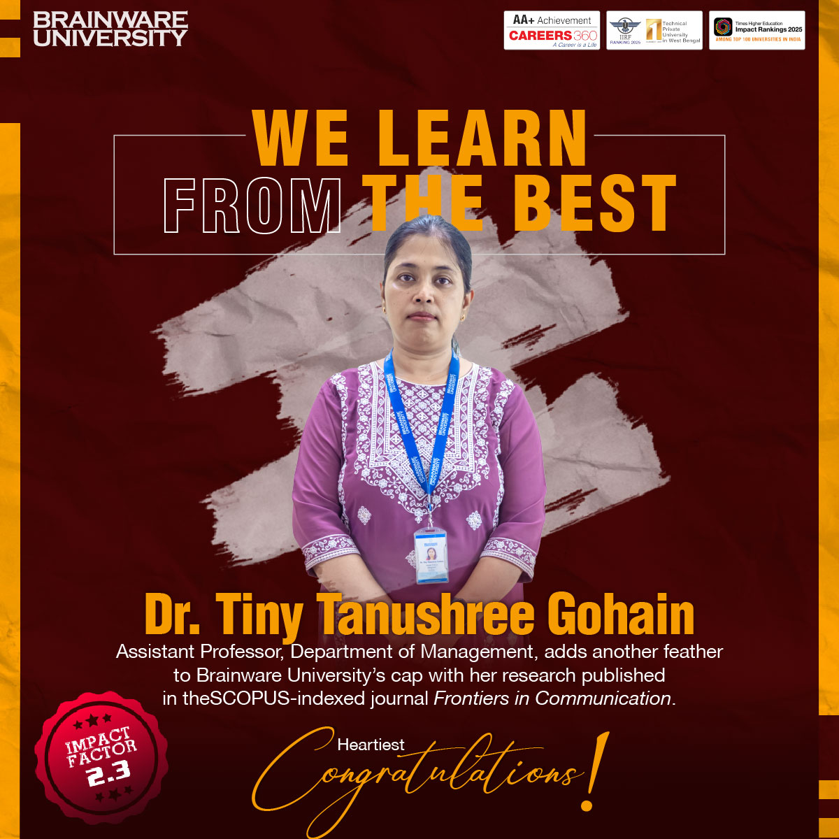 Tiny Gohain Achievement